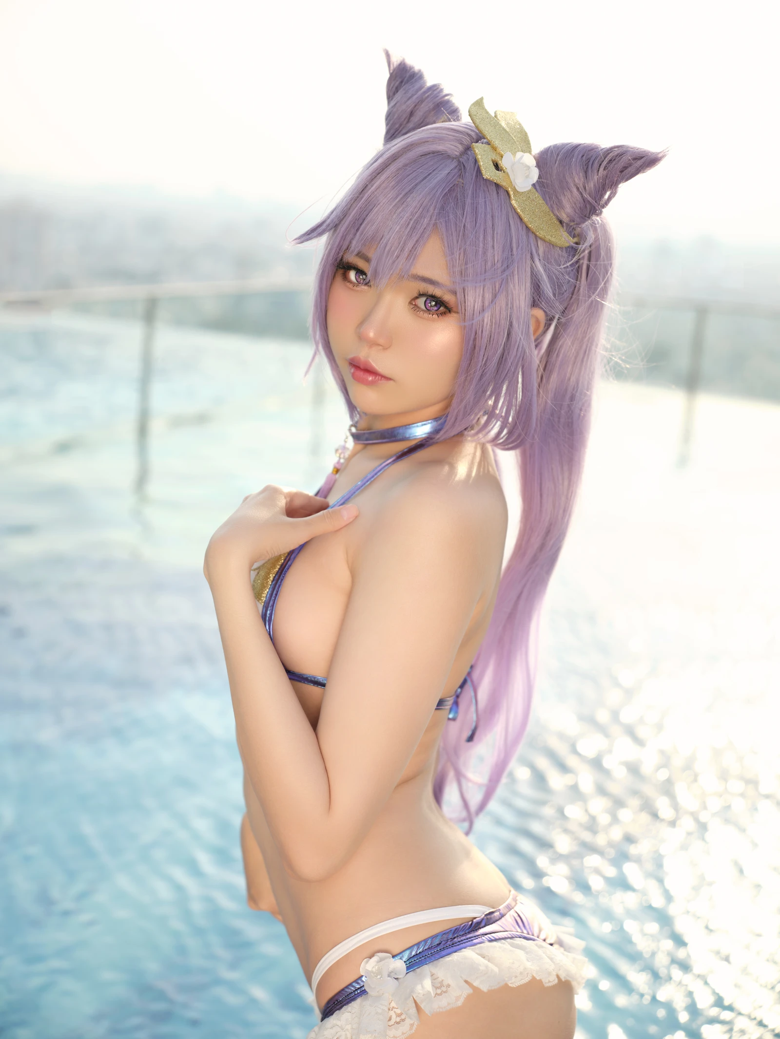 图片[4]-ZinieQ Keqing Bikini 15P-COS世界